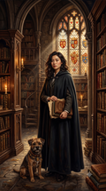Oxford stijl - vrouw met hond